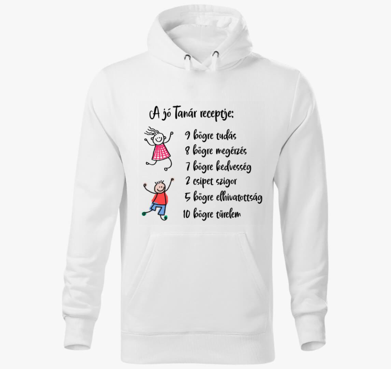 učitelj pulover s kapuco