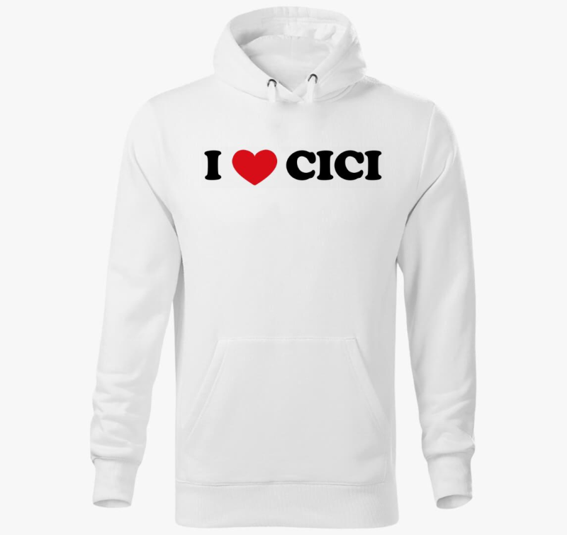 I love Cici pulover s kapuco