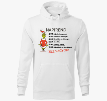 Grinch napirend pulover s kapuco