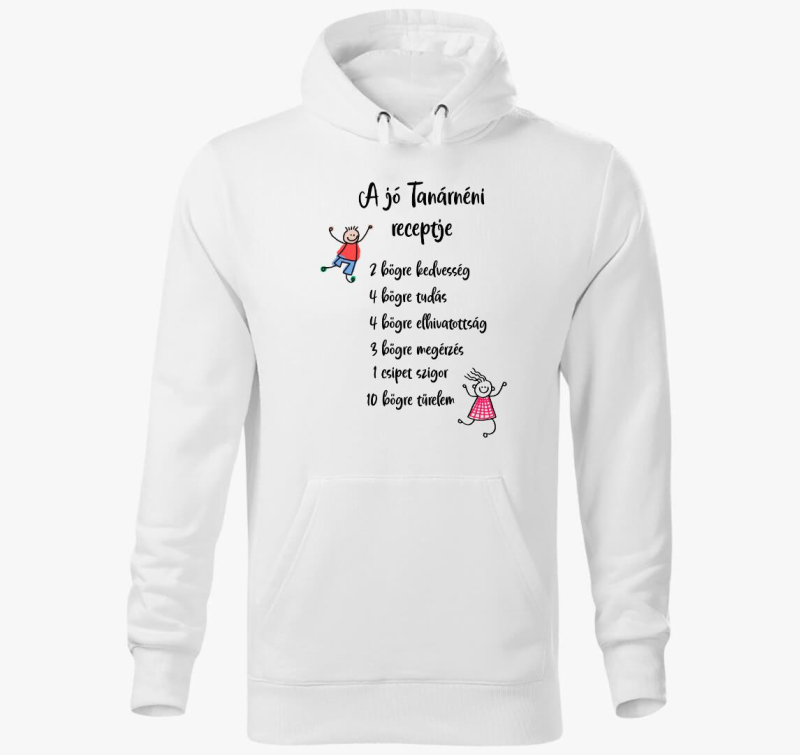 Učitelj receptje pulover s kapuco