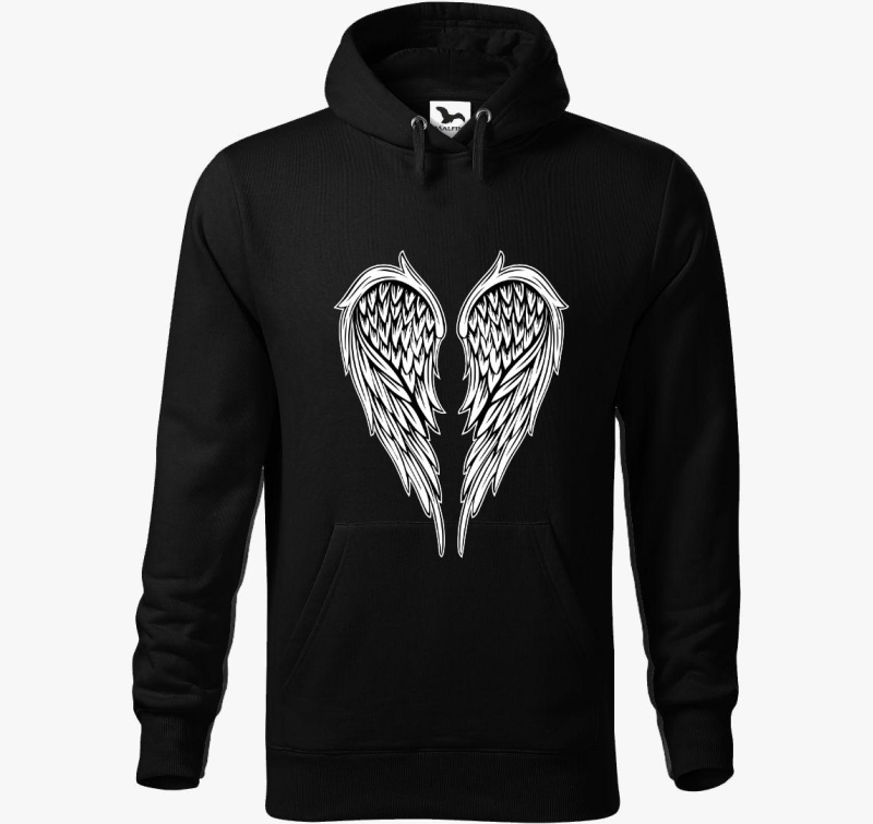 Bela pulover s kapuco