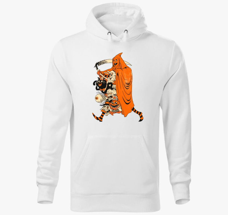 Halloween-es pulover s kapuco