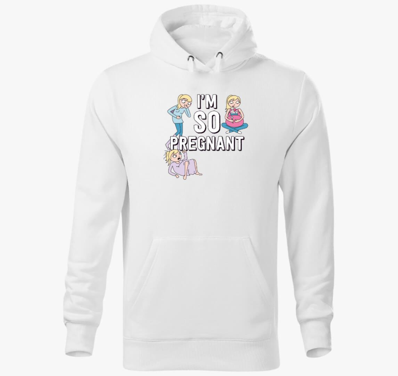 Terhes sem pulover s kapuco