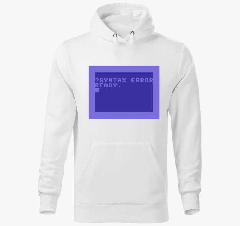 Commodore 64 (C64) pulover s kapuco - Syntax error