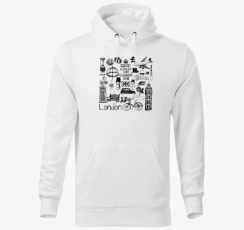 Cuki londonos pulover s kapuco