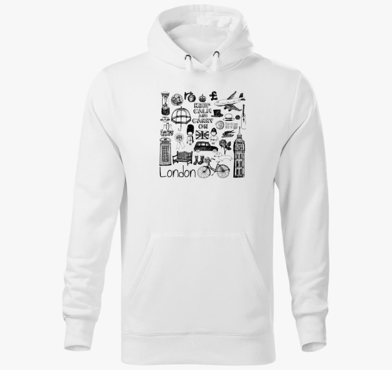 Cuki londonos pulover s kapuco