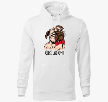 Cuki sem Mopszos pulover s kapuco