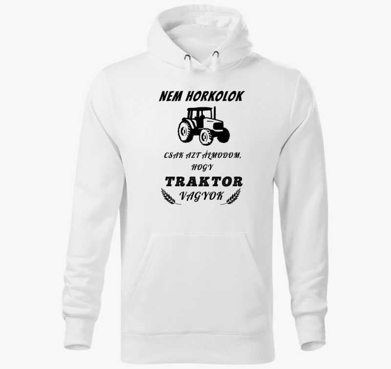 Traktoros pulover s kapuco