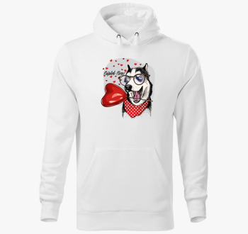 Huskys Valentin napi pulover s kapuco