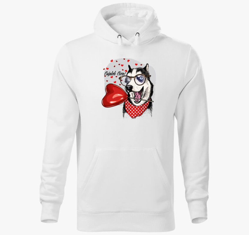 Huskys Valentin napi pulover s kapuco
