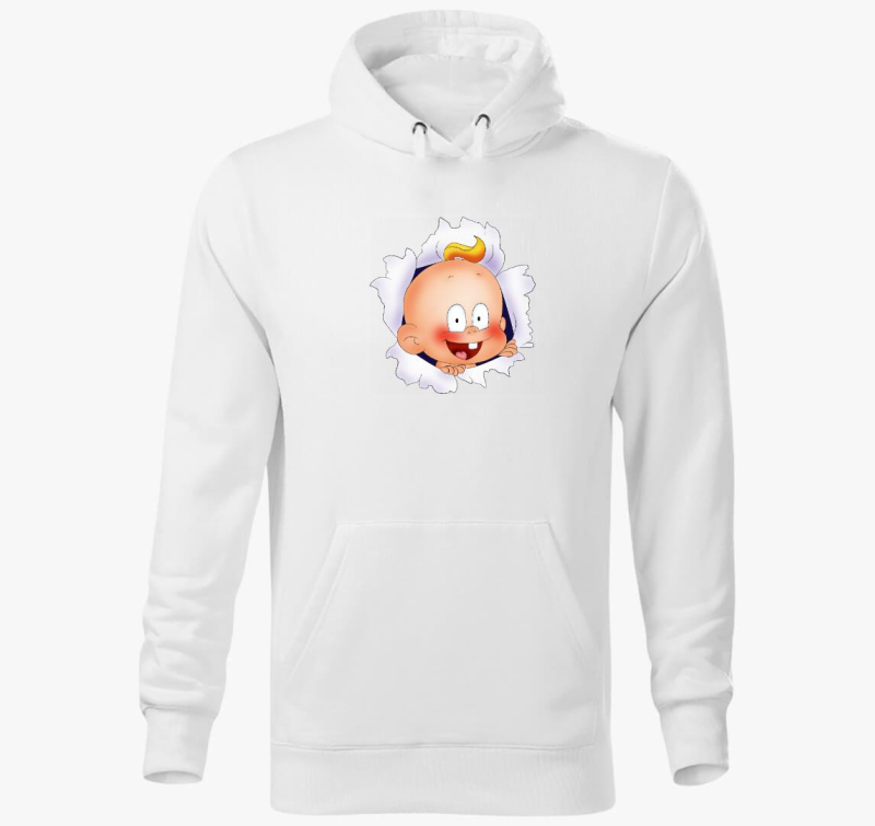 Baba je pocakomban pulover s kapuco