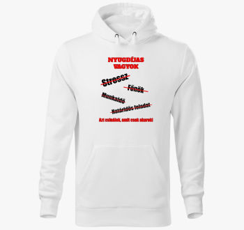 Upokojeni pulover s kapuco