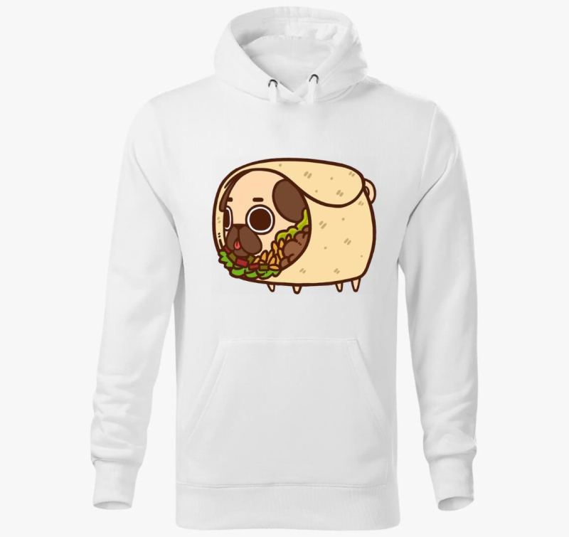 Mopsz burrito pulover s kapuco