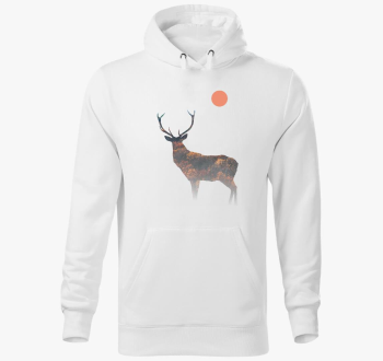 Szarvas pulover s kapuco