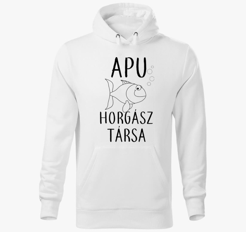 Apu ribič pulover s kapuco