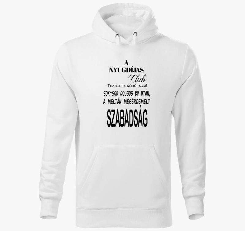 upokojeni sem pulover s kapuco