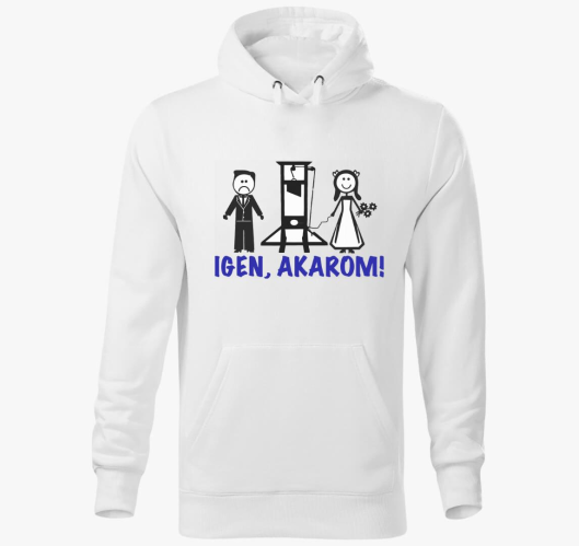 Igen, akarom pulover s kapuco