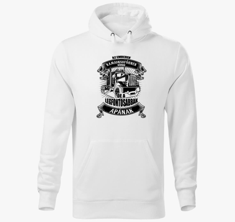 Kamionos apuka pulover s kapuco