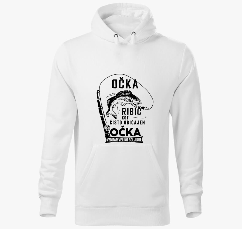 Očka ribič - pulover s kapuco za vse moške, ki so ljubitelji ribolova