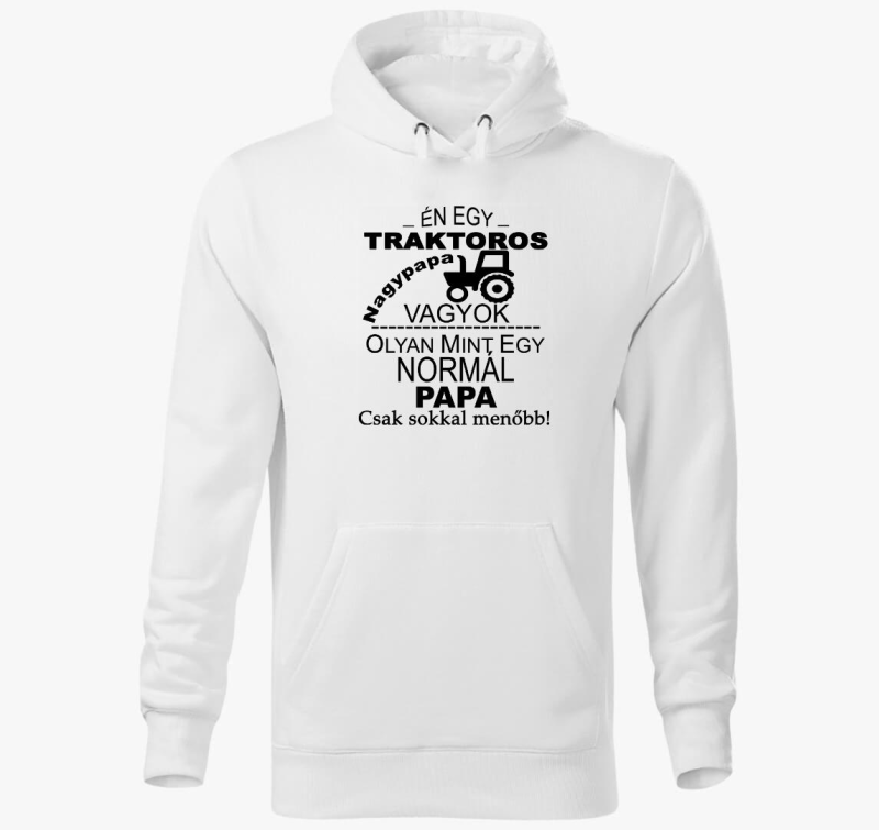 Traktoros papa pulover s kapuco