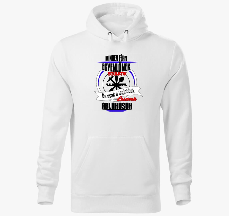 Ablakos pulover s kapuco