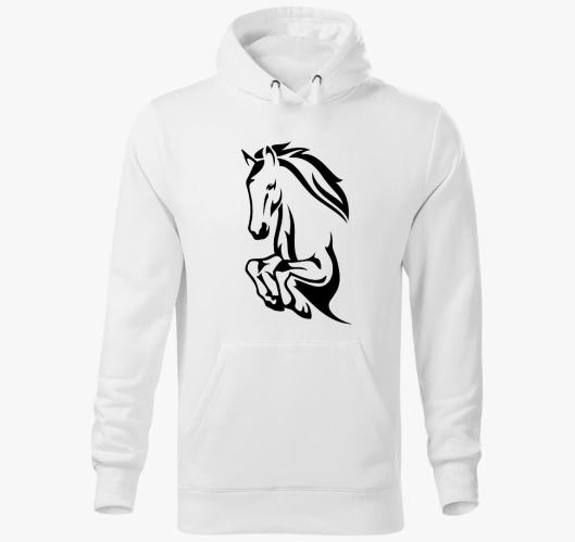 Lovas pulover s kapuco