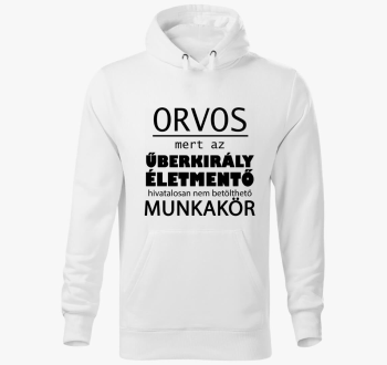 Orvos pulover s kapuco