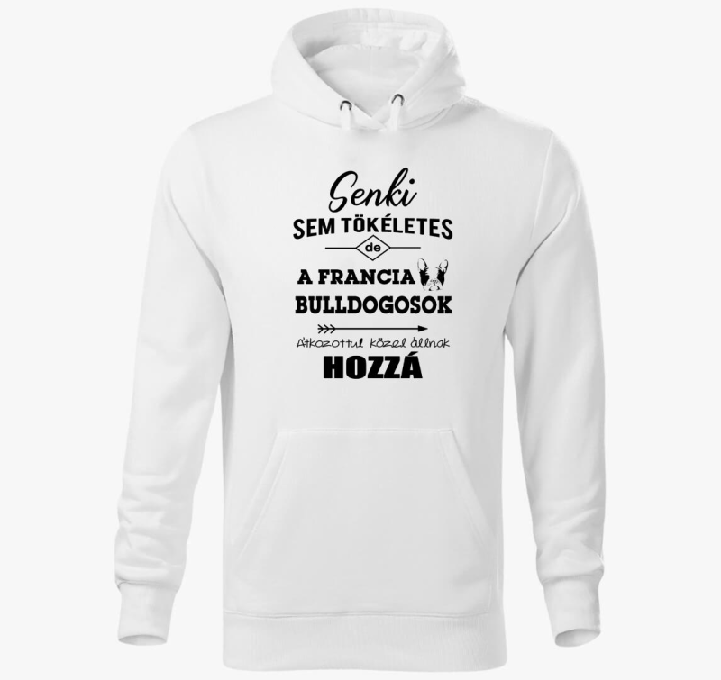 Francia Bulldogos pulover s kapuco