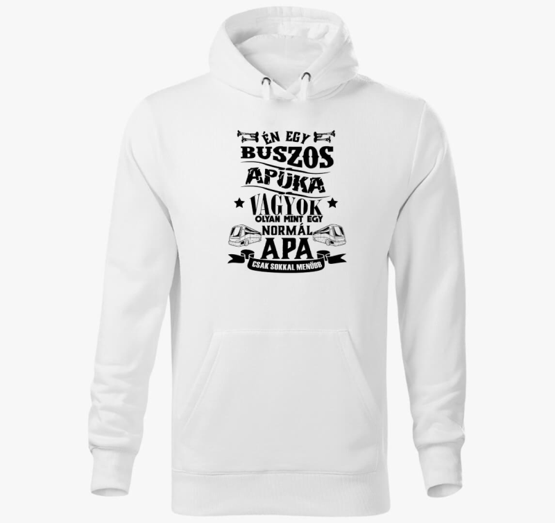 Buszos apuka pulover s kapuco