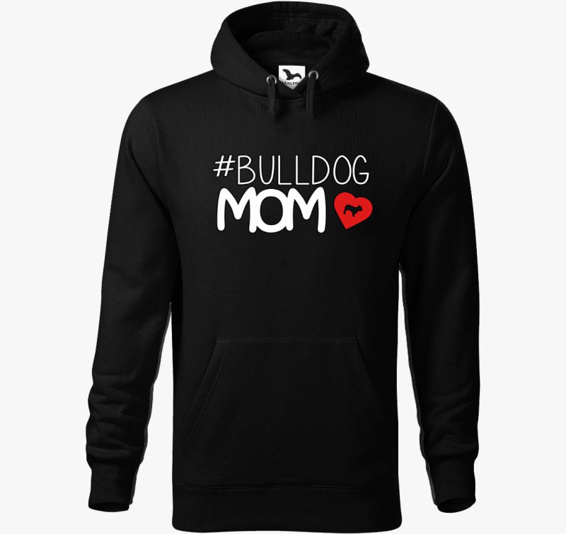 Bulldog Mom pulover s kapuco