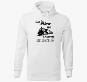 Železničar pulover s kapuco