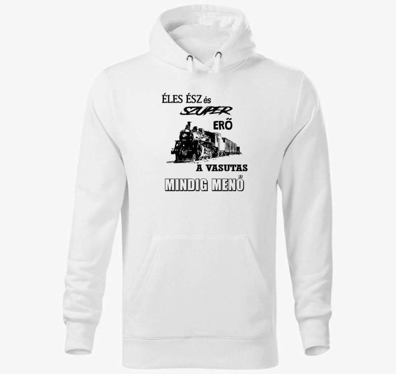 Železničar pulover s kapuco