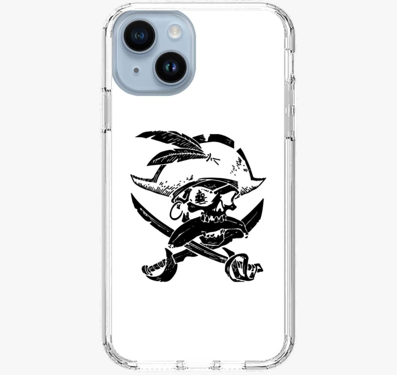 Pirate skull silhouette ovitek za telefon