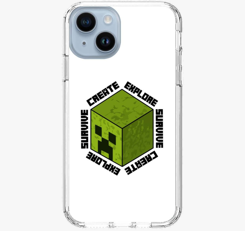 Minecraft create explore survive ovitek za telefon
