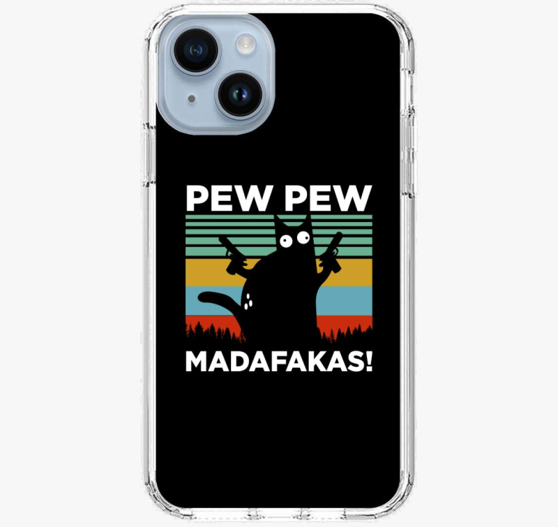 Macska Pew Pew smešno ovitek za telefon