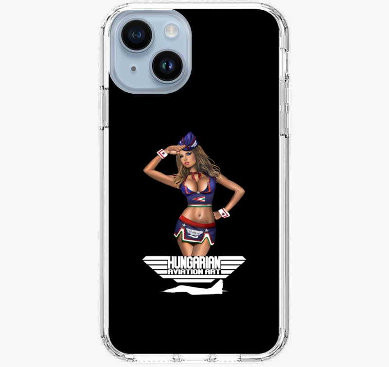 Pin Up Girl bela felirattal ovitek za telefon