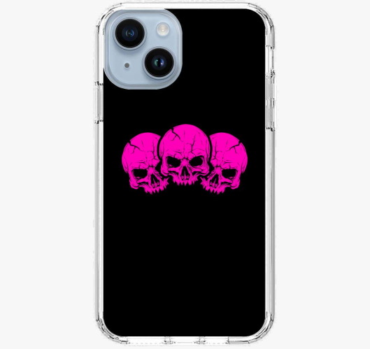 3 pink skulls ovitek za telefo...