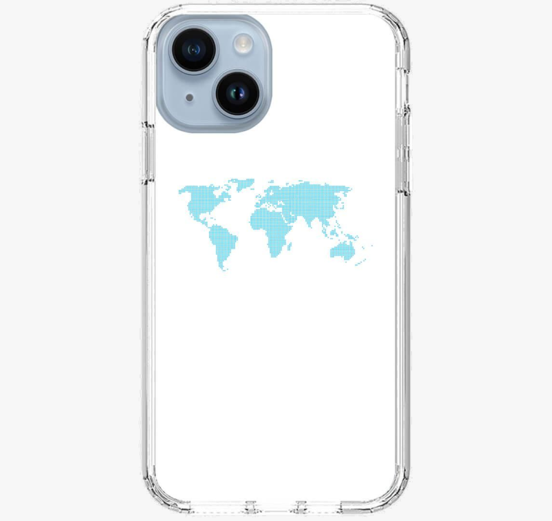 Pontozott modra ovitek za telefon