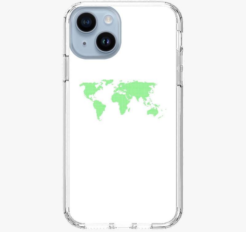 Pontozott zelena ovitek za telefon