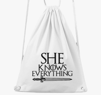 She Knows everything nahrbtnik