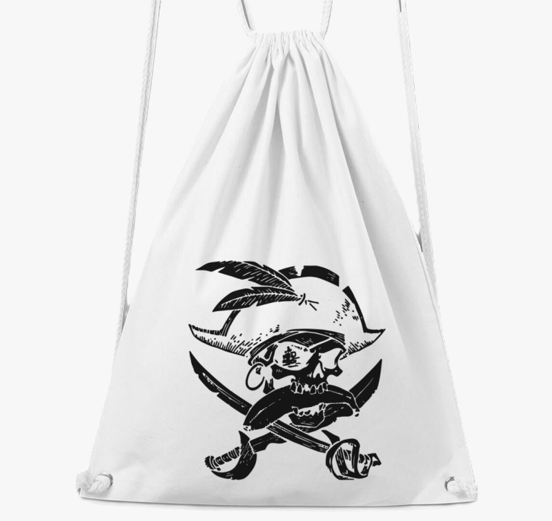 Pirate skull silhouette nahrbtnik
