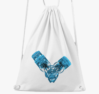 Modra V motor nahrbtnik