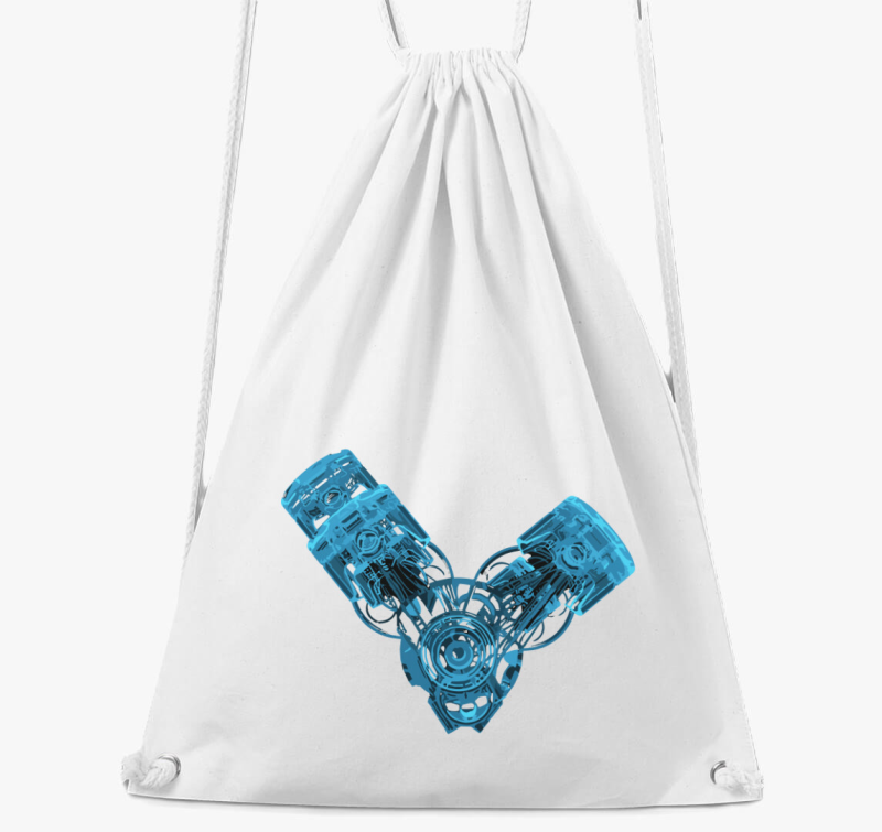 Modra V motor nahrbtnik