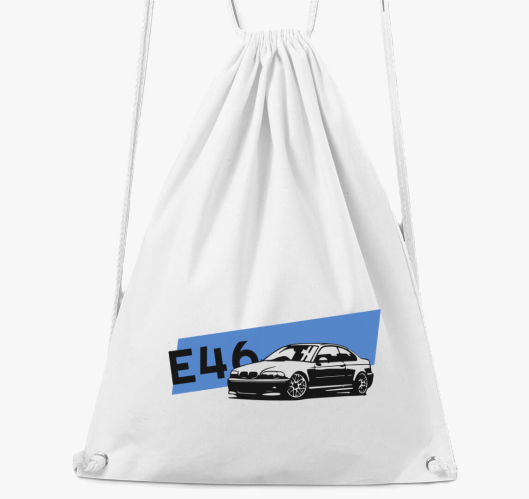 BMW E46 feliratos nahrbtnik