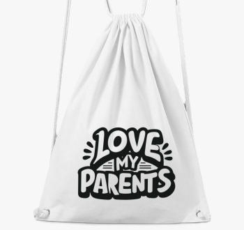 Love my Parents črna nahrbtnik