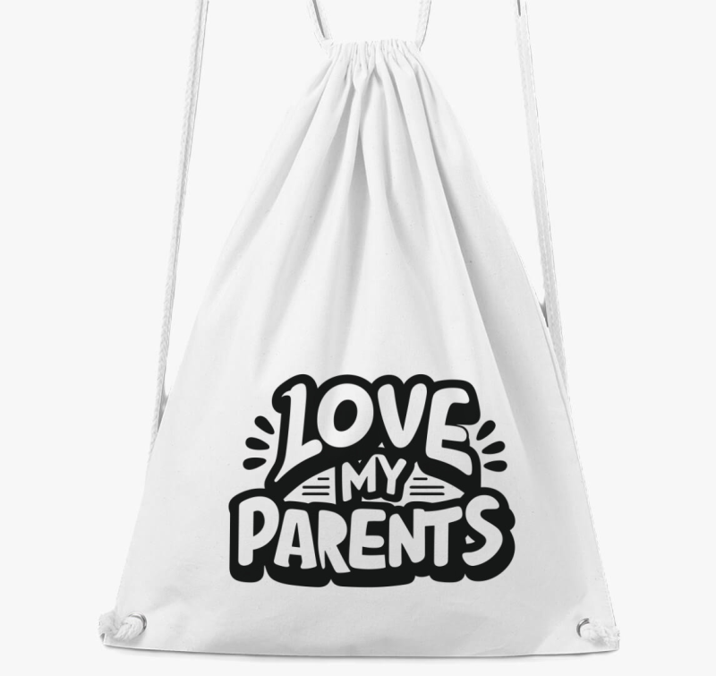 Love my Parents črna nahrbtnik