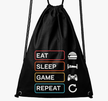 Eat sleep game repeat gamer nahrbtnik