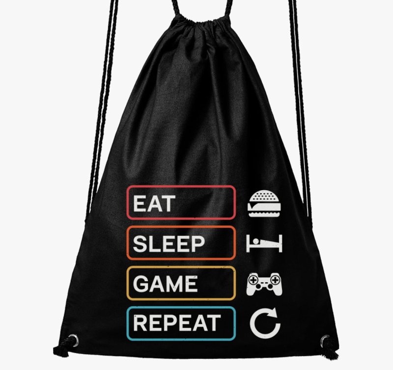 Eat sleep game repeat gamer nahrbtnik
