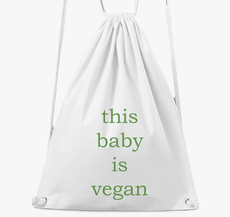 This baby is vegan (zelena nahrbtnik