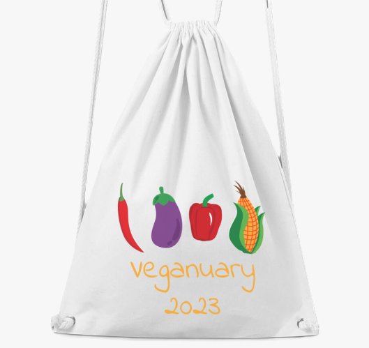 Veganuary 2023 rumena felirato...